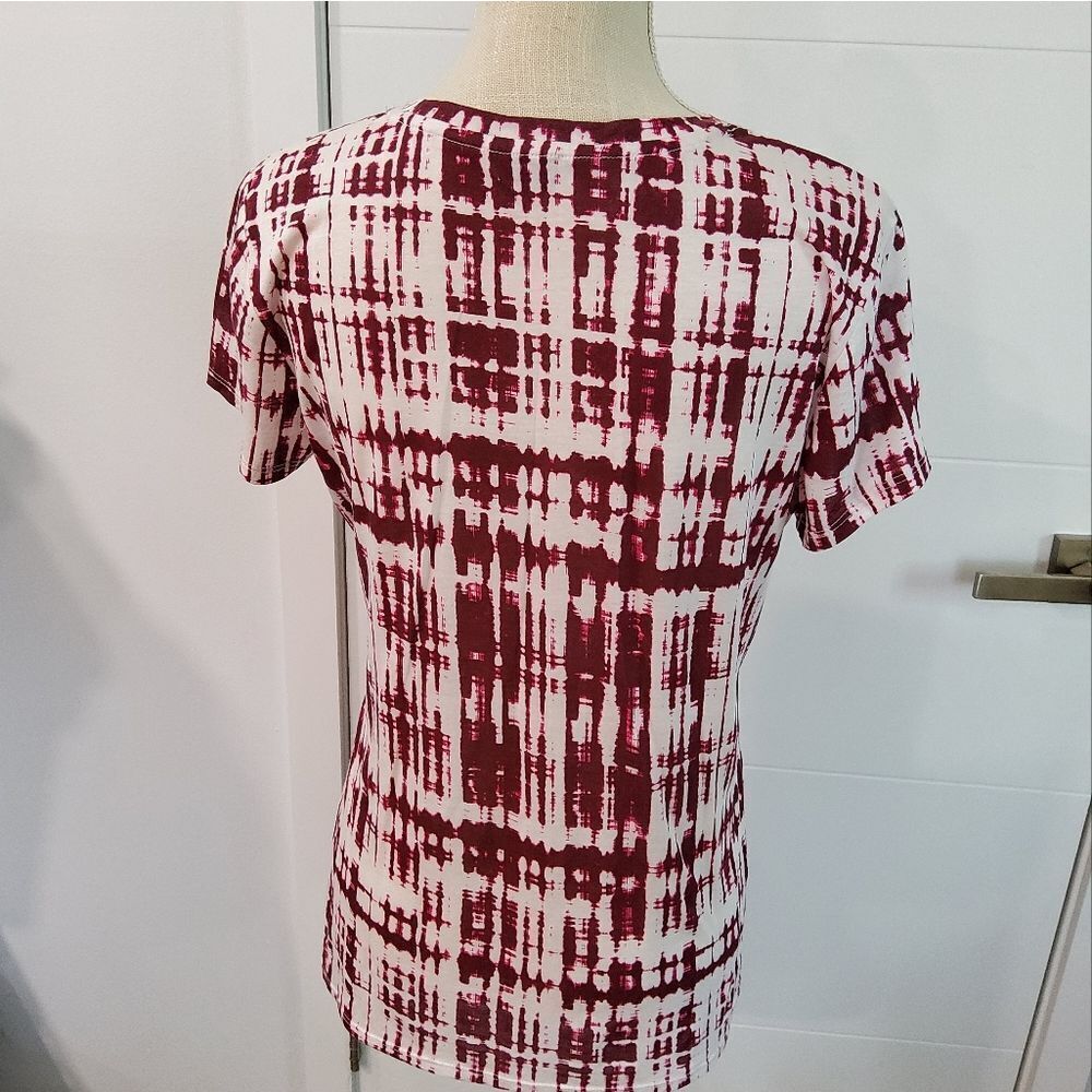 Vince Abstract Print T-shirt Short Sleeve Size L - Picture 4 of 9